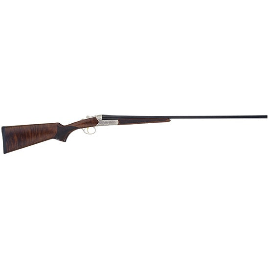 TriStar 38141 Bristol SxS Full Size 410 Gauge Break Open 3" 2rd 28" Blued Side By Side Barrel, Nickel Engraved w/24K Gold Inlay Steel Receiver, Fixed Oiled Turkish Walnut Stock, Right Hand