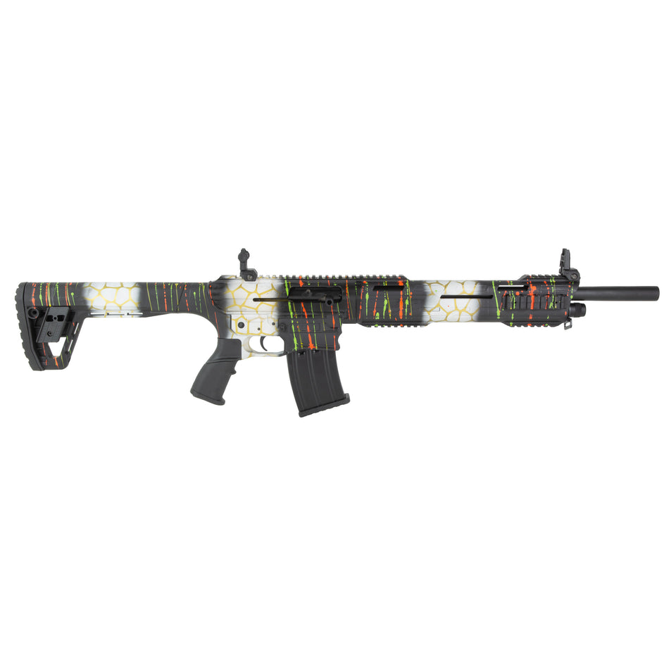 Tokarev USA 21000428 TAR SP 12 Gauge AR Style 18.50" Splatter Camo Aluminum Receiver w/Picatinny Rail, Polymer Stock, Ambidextrous