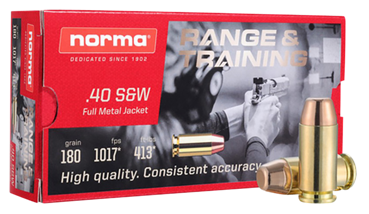 Norma .40 S&W Self Defense NXD 180gr Solid Ammo