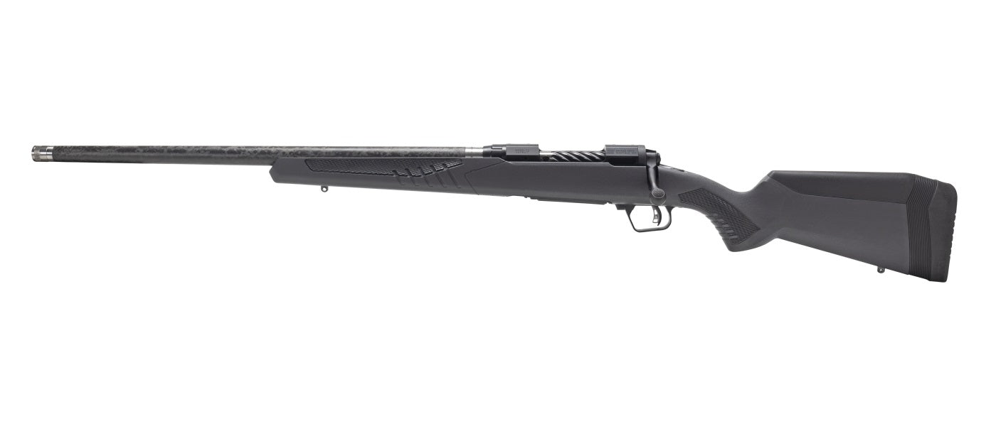 Savage Arms 57720 110 UltraLite Full Size 28 Nosler 2+1 24" Carbon Fiber Threaded Barrel, Black Melonite Drilled & Tapped Stainless Steel Receiver, Adj AccuStock Matte Gray Synthetic Stock, Left Hand