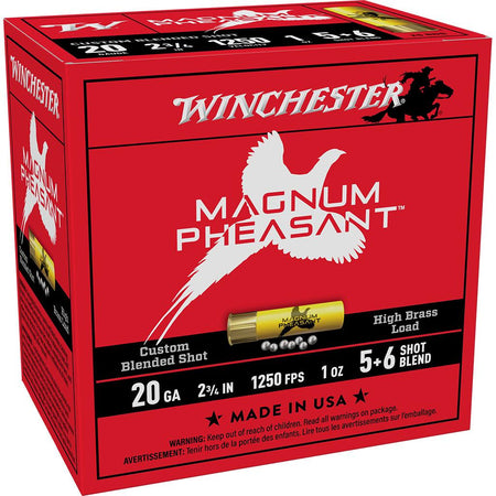 WINCHESTER 20 GA 2-3/4" 5 & 6 MAGNUM PHEASANT 1 OZ 25RD/BX 10BX/CS