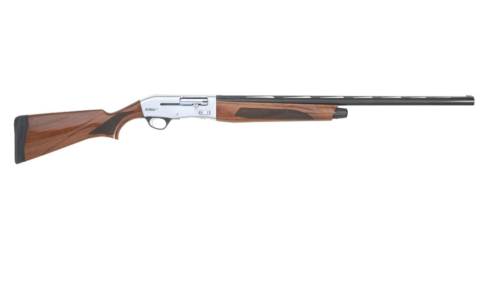TriStar 24260 Viper G2 Pro Full Size 12 Gauge Semi-Auto 3" 5+1 28" Black Vent Rib Barrel, Silver Steel Receiver, Fixed Turkish Walnut Stock, Beretta/Benelli Mobil Chokes, Right Hand