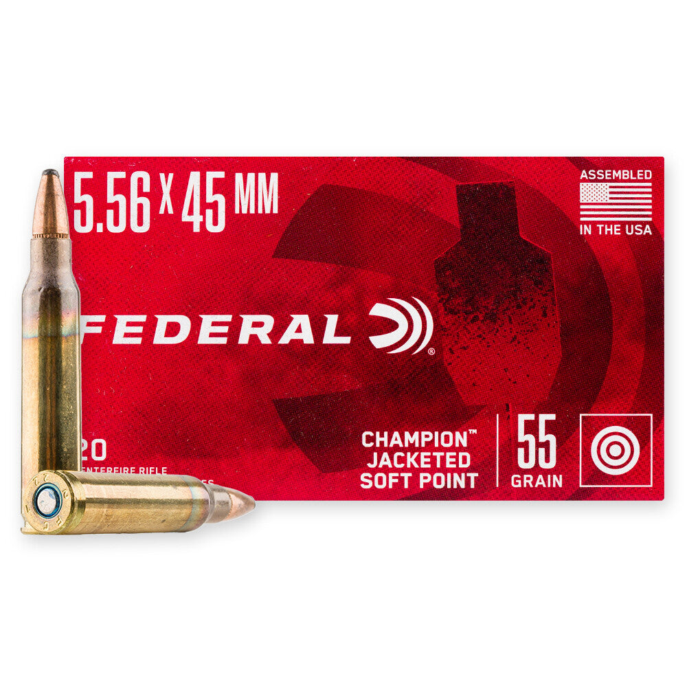 Federal Champion 5.56x45mm 55gr JSP Ammo