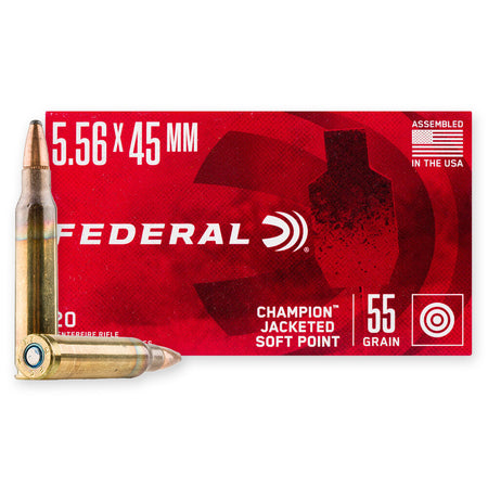Federal Champion 5.56x45mm 55gr JSP Ammo