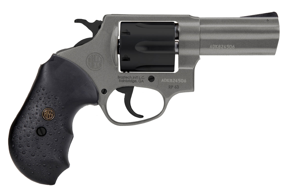 Rossi 2RP631C RP63 357 Mag 6 Shot 3", Tungsten Gray Cerakote, Stainless Steel Frame, Fixed Blade Sight, Textured Black Rubber Grips