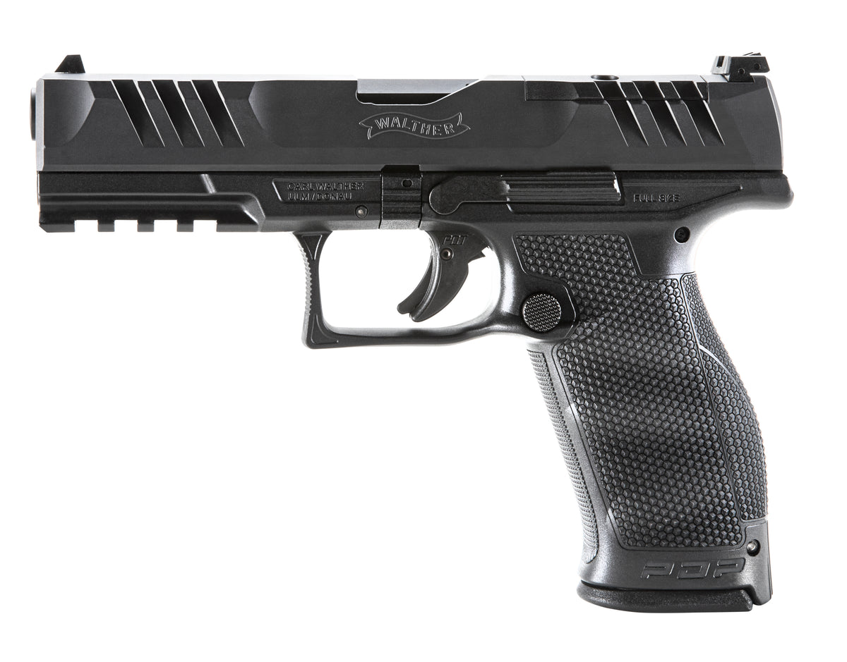Walther Arms 2858126 PDP Optic Ready 9mm Luger 4.50" 10+1 Black Black Steel Slide Performance Duty Textured Black Polymer Grip