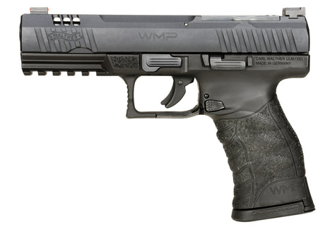 Walther Arms 5220300 WMP Optic Ready 22 WMR 15+1 4.50" Stainless Steel Barrel, Black Optic Ready/Serrated Slide, Black Polymer Frame w/Picatinny Rail, Black Polymer Grip, Ambidextrous