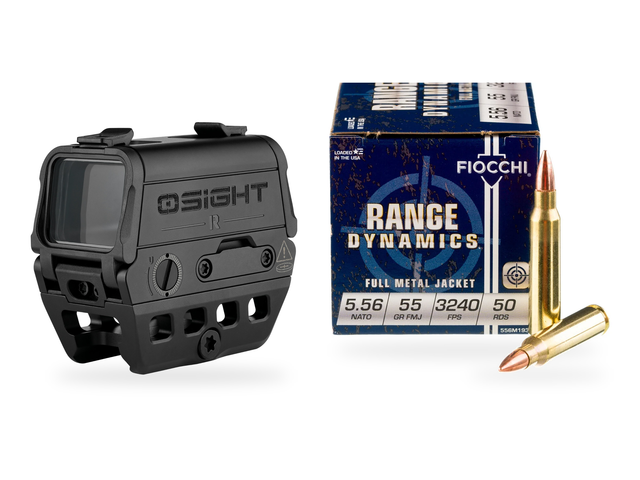 Fiocchi 5.56 (case) 1000ct + Osight R Rifle Optic