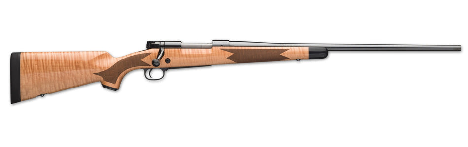 Winchester Repeating Arms 535218294 Model 70 Super Grade 6.5 PRC Caliber with 3+1 Capacity, 24" Barrel, Polished Blued Metal Finish, Gloss AAA Maple Stock & No Sights Right Hand (Full Size)