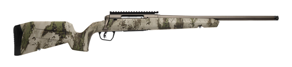 Savage Arms 32305 Axis 2 Pro Compact 308 Win 4+1 20" Gun Metal Bronze Cerakote Heavy Threaded Barrel & Picatinny Rail Carbon Steel Receiver, Fixed Woodland Camo Synthetic Stock, Right Hand