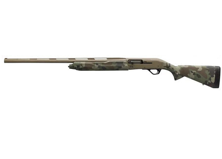 Winchester Repeating Arms 511313292 SX4 Hybrid Hunter 12 Gauge 3.5" Chamber 4+1 2.75" 28", FDE Cerakote Rec/Barrel, Woodland Camo Furniture, Fiber Optic Front Sight Left Hand