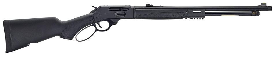 Henry H009X-360BH X Model Full Size 360 Buckhammer 5+1 21.37" Blued Steel Barrel, Blued Drilled & Tapped Stainless Steel Receiver, Fixed Black Synthetic Stock, Right Hand