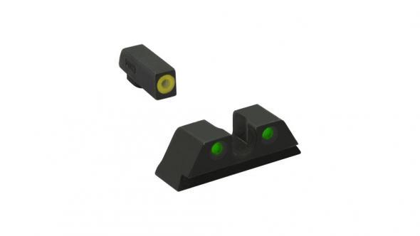 Meprolight ML47787 Hyper-Bright Yellow Ring Front/Green Rear Sights for CZ Shadow 2