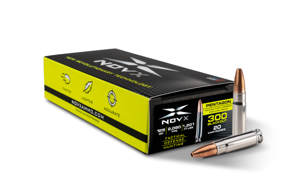 NovX .300 AAC Blackout Pentagon Tactical 125gr Copper HP Ammo