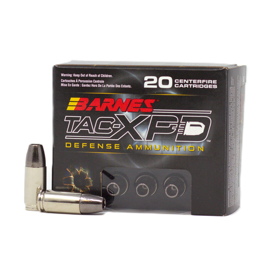 Barnes 9mm Luger +P TAC-XPD Defense Handgun 115gr TAC-XP Ammo 1125 FPS